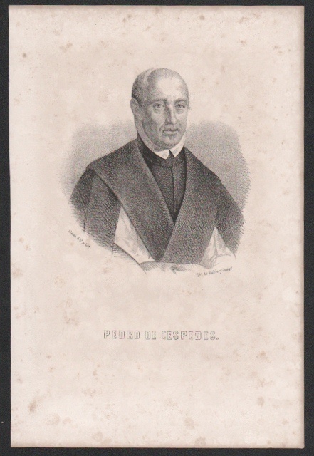 LITOGRAFIA DE PEDRO DE CESPEDES AÑO 1850. TAMAÑO 32 X 21 CM.