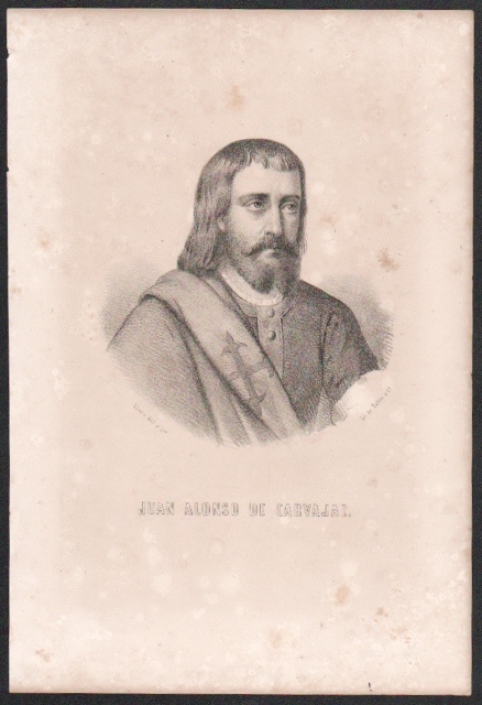 LITOGRAFIA DE JUAN ALONSO DE CARVAJAL. MANCHAS DE OXIDO. TAMAÑO 32 X 21 CM.