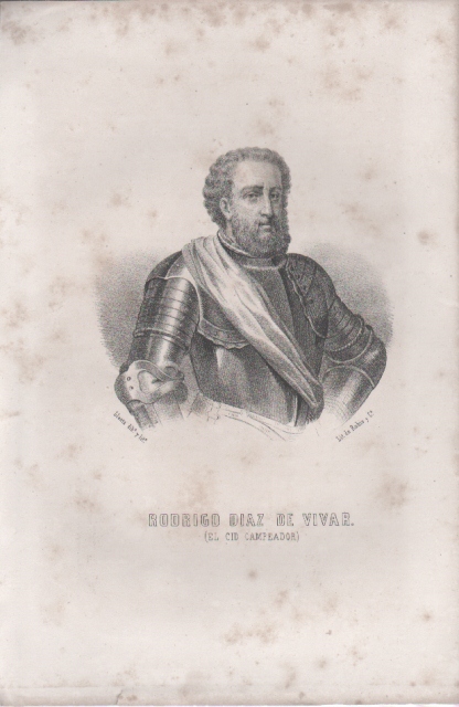 LITOGRAFIA DE EL CID CAMPEADOR. LITOGRAFIA DE RUBIO Y CIA.