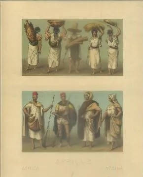 LITOGRAFIA TIPOS Y COSTUMBRES. AFRIQUE