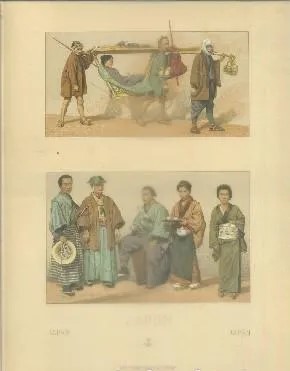 LITOGRAFIA TIPOS Y COSTUMBRES. JAPON