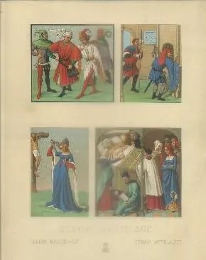 LITOGRAFIA TIPOS Y COSTUMBRES. EUROPE - MOYEN - AGE