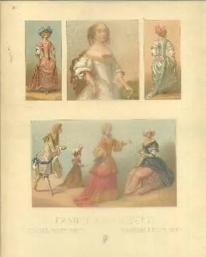 LITOGRAFIA TIPOS Y COSTUMBRES. FRANCE XVll SIECLE