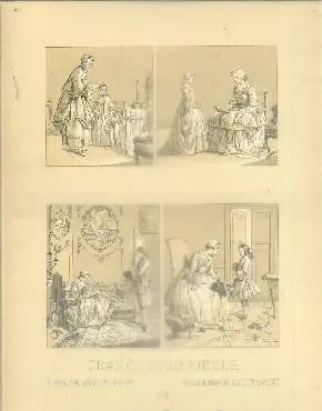 LITOGRAFIA TIPOS Y COSTUMBRES. FRANCE XVlll SIECLE