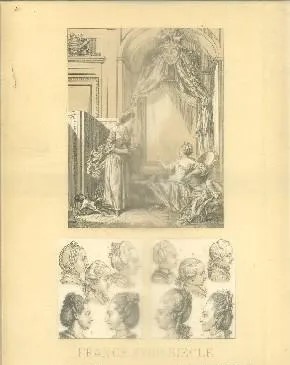 LITOGRAFIA TIPOS Y COSTUMBRES. FRANCE XVlll SIECLE