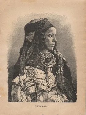 XILOGRAFIA DE TIPOS Y COSTUMBRES. MUJER KABILA