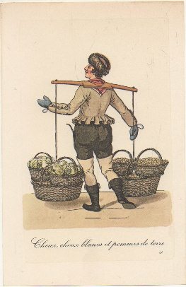 REPRODUCCION DE GRABADO. CHOUX, CHOUX BLANCS ET POMMES DE TERRE