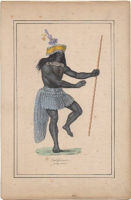 LITOGRAFIA ORIGINAL. CALIFORNIE. INDIEN DANSANT