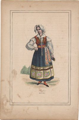 LITOGRAFIA ORIGINAL. RUFSIE. JEUNE FEMME