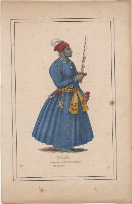 LITOGRAFIA ORIGINAL. DELHI. GENERAL DES GARDES L'EMPEREUR