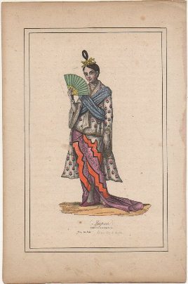 LITOGRAFIA ORIGINAL. JAPON. DAME DE DISTINCTION