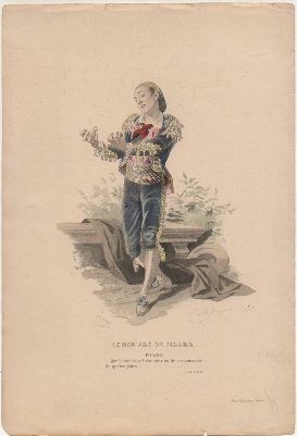 LITOGRAFIA ORIGINAL. LE MARIAGE DE FIGARO. ACTO V.