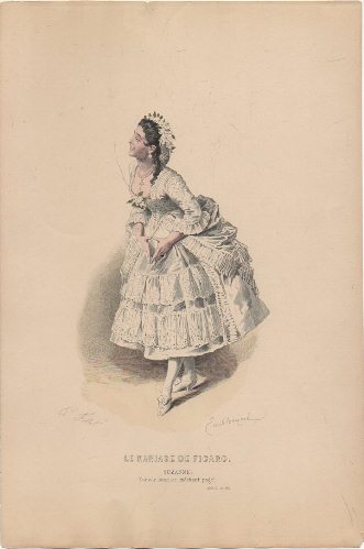 LITOGRAFIA ORIGINAL. LE MARIAGE DE FIGARO. SUZANNE. ACTO ll