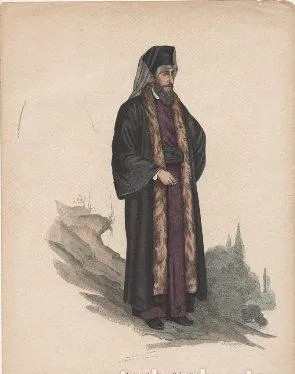 LITOGRAFIA DE TIPOS Y COSTUMBRES. ARMENISCHER PRIESTER