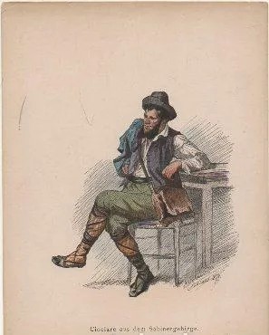 LITOGRAFIA DE TIPOS Y COSTUMBRES. CIOCIARE AUS DEM SABINERGEBIRGE