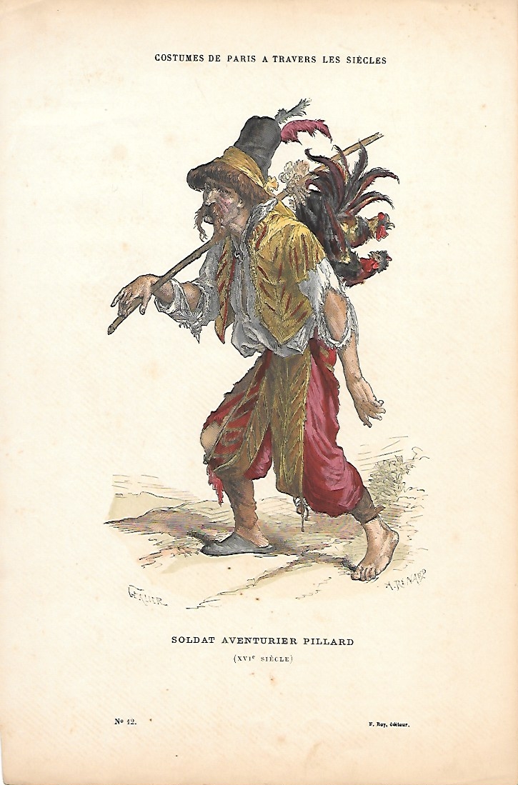 LAMINA Nº 12 ORIGINAL DE SOLDAT AVENTURIER PILLARD