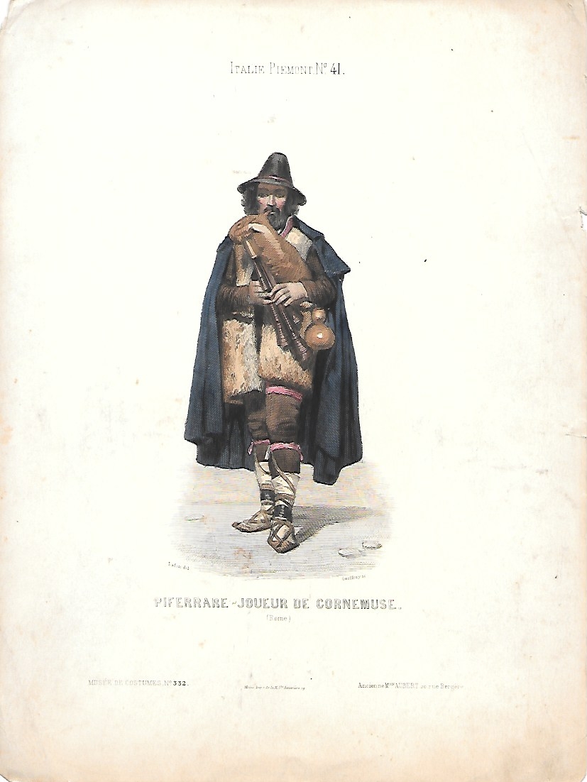 LAMINA Nº41 ORIGINAL PIFERRARE- JOUEUR DE CORNEMUSE