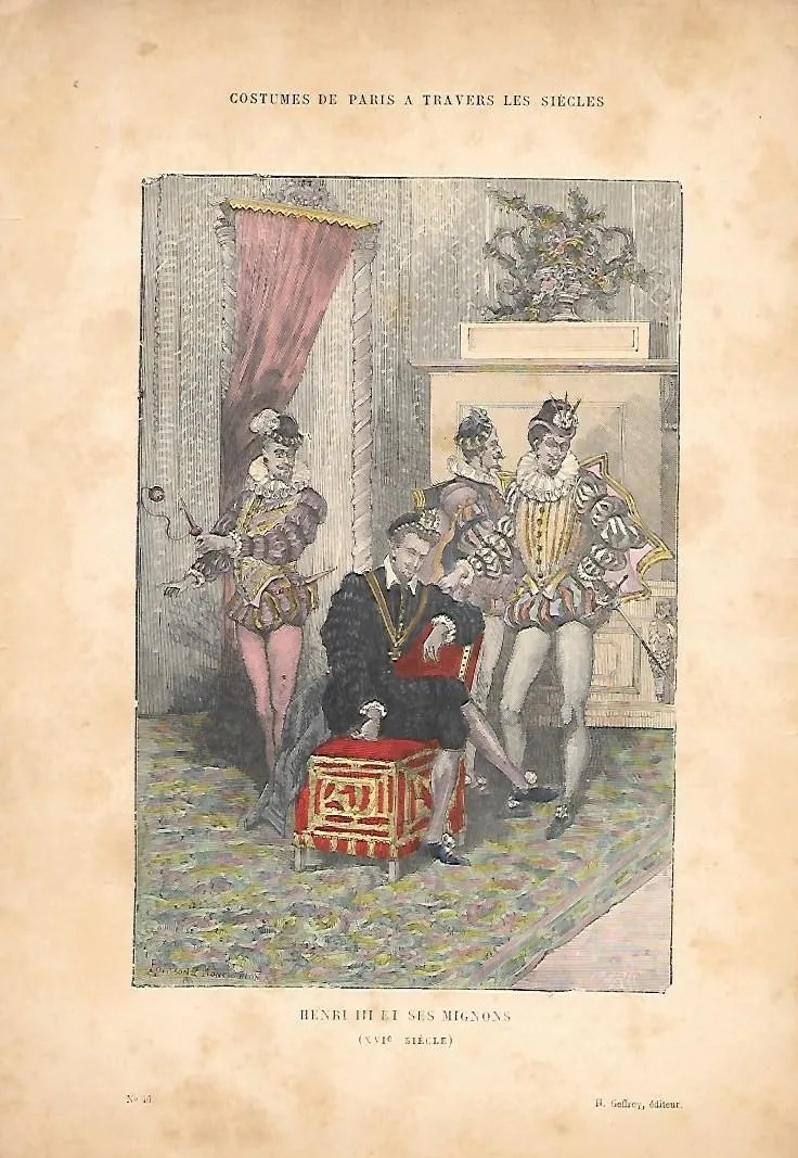 LITOGRAFIA ORIGNAL HENRI III ET SES MIGNONS