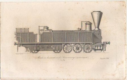 LITOGRAFIA DE TRENES. MACHINE LOCOMOTIVE SOEMMERING. FIG. 64