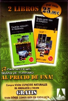 ESPACIOS NATURALES DE ANDALUCIA. DONDE COMER BIEN EN ANDALUCIA. DOS LIBROS