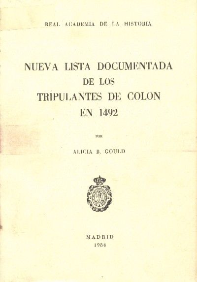 NUEVA LISTA DOCUMENTADA DE LOS TRIPULANTES DE COLON EN 1492