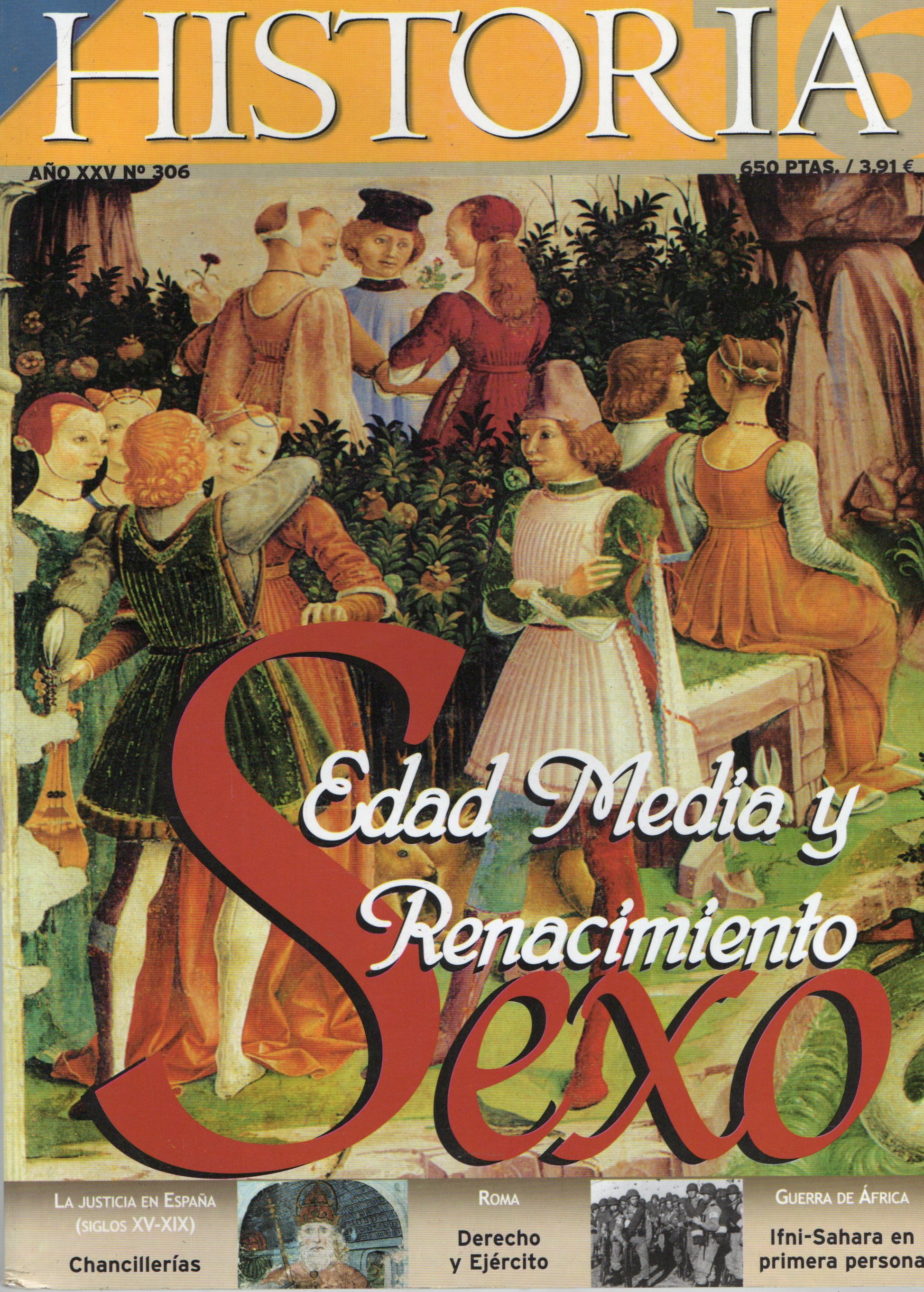 SEXO. EDAD MEDIA Y RENACIMIENTO