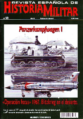 REVISTA ESPAÑOLA DE HISTORIA MILITAR, Nº59. PANZERKAMPFWAGEN I