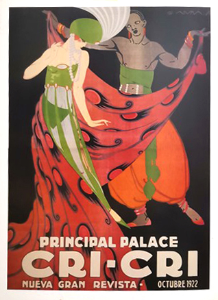 REPRODUCCIÓN CARTEL PRINCIPAL PALACE CRI-CRI NUEVA GRAN REVISTA, OCTUBRE 1922.