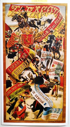REPRODUCCIÓN CARTEL DE TOROS ZARAGOZA FIESTAS DEL PILAR 1891, ESPARTERO Y GUERRITA.