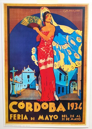 REPRODUCCIÓN CARTEL CORDOBA, FERIA DE MAYO DEL 25 AL 31 DE MAYO DE 1934.