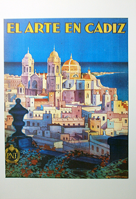 REPRODUCCION CARTEL EL ARTE EN CADIZ.