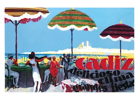 REPRODUCCIÓN CARTEL CADIZ DELICIOSO CLIMA GRANDES FIESTAS