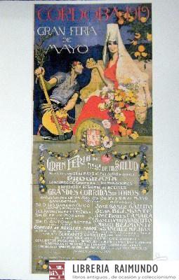 REPRODUCCION CARTEL PUBLICITARIO CORDOBA 1919. GRAN FERIA DE MAYO.