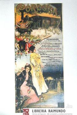 REPRODUCCION CARTEL PUBLICITARIO CORDOBA 1900. FERIA DE GANADOS.