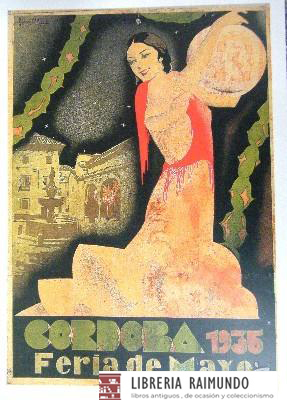 REPRODUCCION CARTEL PUBLICITARIO CORDOBA 1935 FERIA DE MAYO.