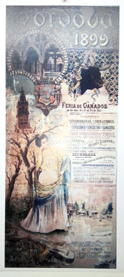 REPRODUCCION DE CARTEL CORDOBA 1899, FERIA DE GANADOS - CORRIDAS DE TOROS, ETC.  21 AL 28 DE MAYO.