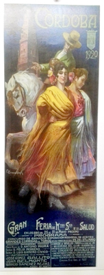 REPRODUCCION DE CARTEL CORDOBA 1920. GRAN FERIA DE NTRA. SRA. DE LA SALUD, DEL 25 AL 31 DE MAYO.