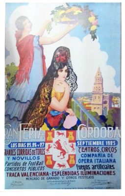 REPRODUCCION DE CARTEL CORDOBA 1925. GRAN FERIA DE CORDOBA, DEL 25, 26 Y 27 DE SEPTIEMBRE.
