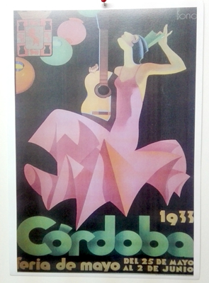 REPRODUCCION DE CARTEL CORDOBA 1933. FERIA DE MAYO, DEL 25 DE MAYO AL 2 DE JUNIO.