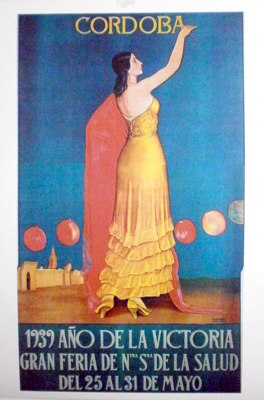 REPRODUCCION DE CARTEL CORDOBA 1939 FERIA NTRA. SRA. DEL LA SALUD 25 - 31 DE MAYO.