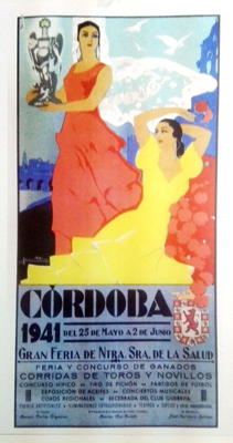 REPRODUCCION DE CARTEL DE CORDOBA 1941 GRAN FERIA DE NTRA. SRA. DE LA SALUD, 25 MAYO AL 2 DE JUNIO.