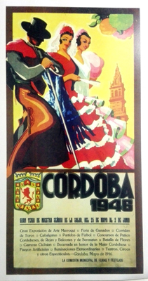 REPRODUCCION DE CARTEL DE CORDOBA 1946 GRAN FERIA DE NTRA. SRA. DE LA SALUD, 25 MAYO AL 2 DE JUNIO.