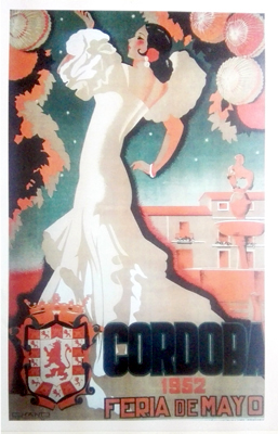 REPRODUCCION DE CARTEL DE CORDOBA FERIA DE MAYO 1952.