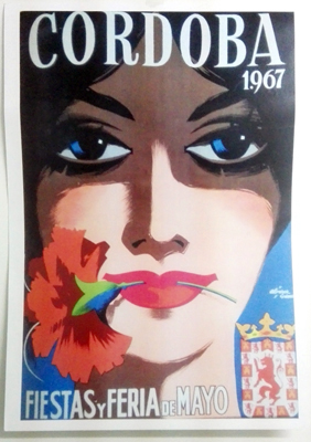 REPRODUCCION DE CARTEL DE CORDOBA FIESTAS Y FERIA DE MAYO DE 1967.