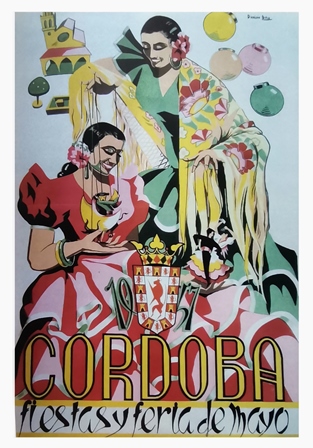 REPRODUCCION DE CARTEL CORDOBA FIESTAS Y FERIA DE MAYO 1957