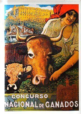 REPRODUCCION DE CARTEL CONCURSO NACIONAL DE GANADOS