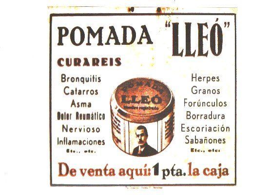 REPRODUCCION DE CARTEL POMADA LLEO