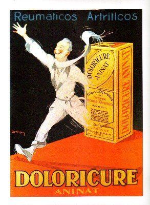 REPRODUCCION DE CARTEL DOLODICURE ANINAT. REUMATICOS ARTRITICOS