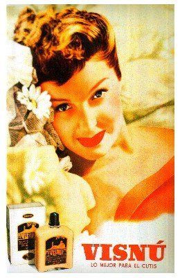 REPRODUCCION DE CARTEL VISNU, LO MEJOR PARA EL CUTIS.
