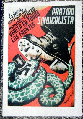 REPRODUCCION DE CARTEL PARTIDO SINDICALISTA, VENCER, VENCER EN...